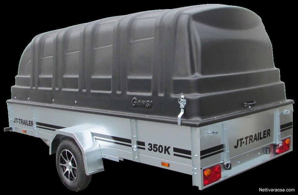 JT-TRAILER 150x350x35 + kuomu 1m musta