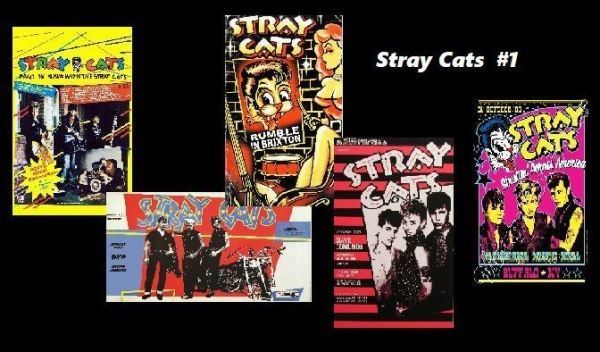 STRAY CATS - julistesetti 5kpl x A4 koko