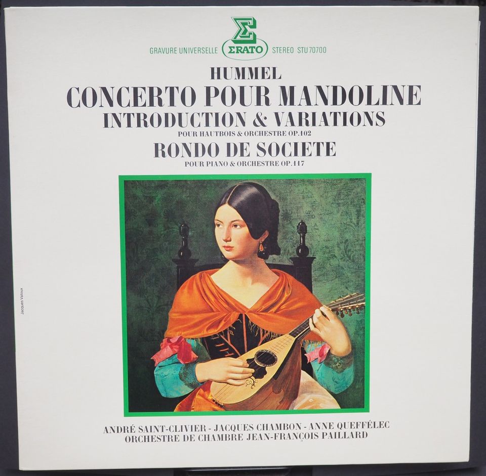 Hummel - Concerto Pour Mandoline LP Erinomainen