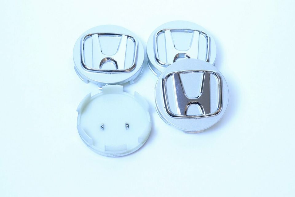 Honda 58mm Vannekeskiöt ; Hopeiset (4kpl sarja)