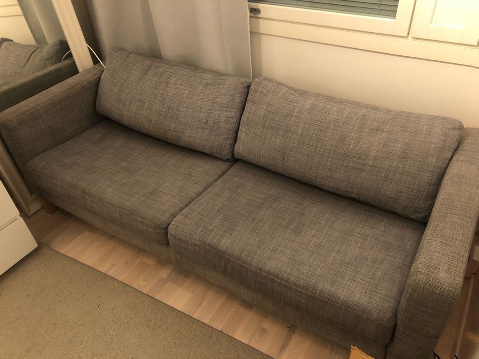 Ikea Karlstad 3 istuttava harmaa sohva