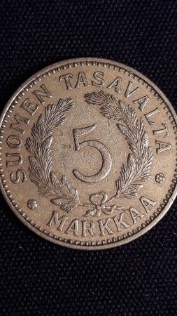 5 markkaa, alumiinipronssia, 1936