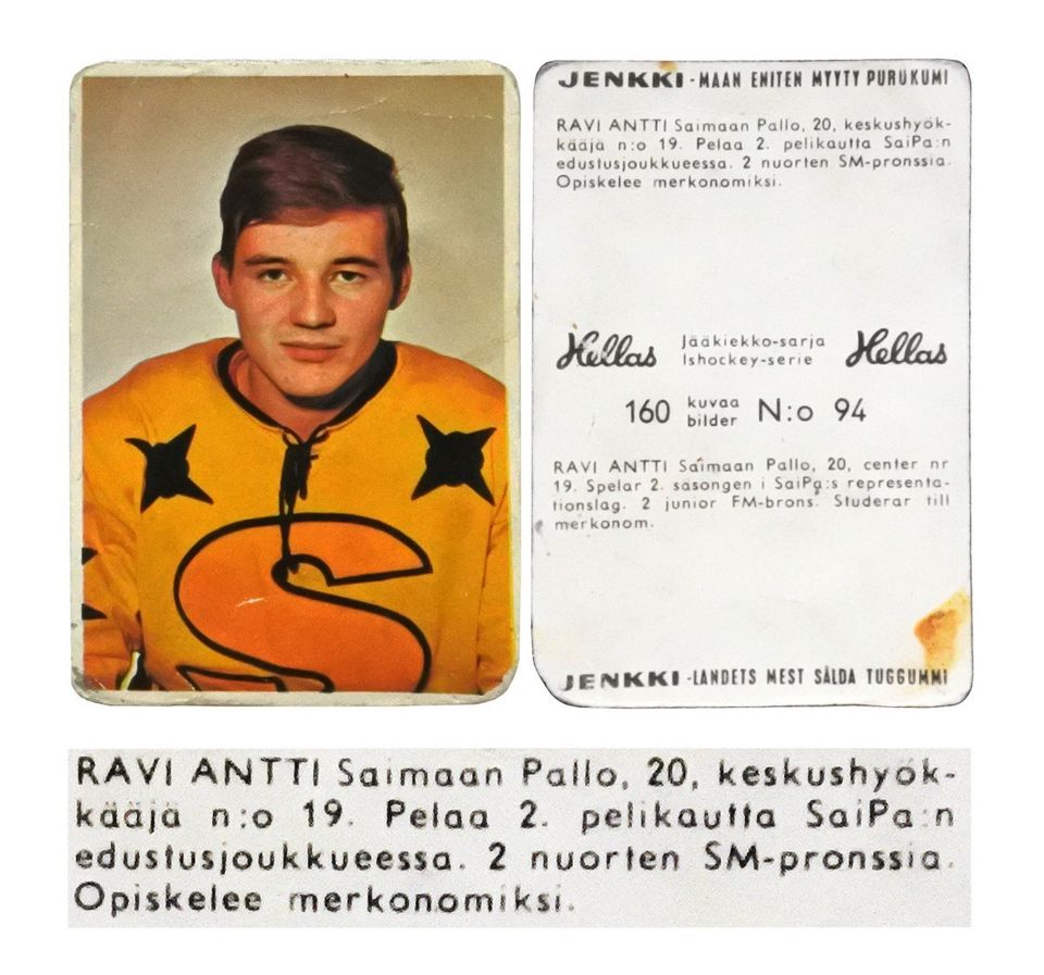 Antti Ravi Saipa Keräilykortti 1965 - Ilmainen Toimitus
