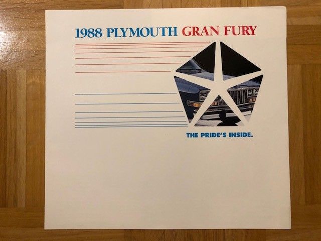 Esite Plymouth Gran Fury vuodelta 1988