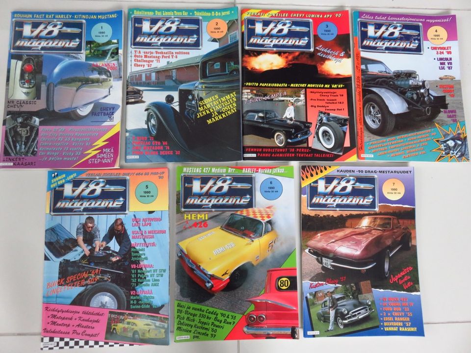 V8 Magazine lähes koko vuosikerta 1990