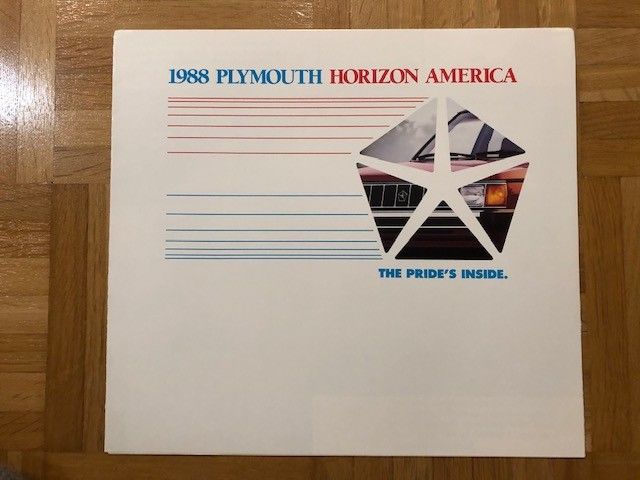 Esite Plymouth Horizon America vuodelta 1988