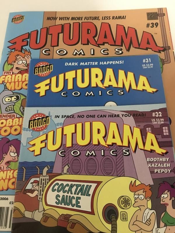 3 kpl Futurama sarjakuvalehtiä