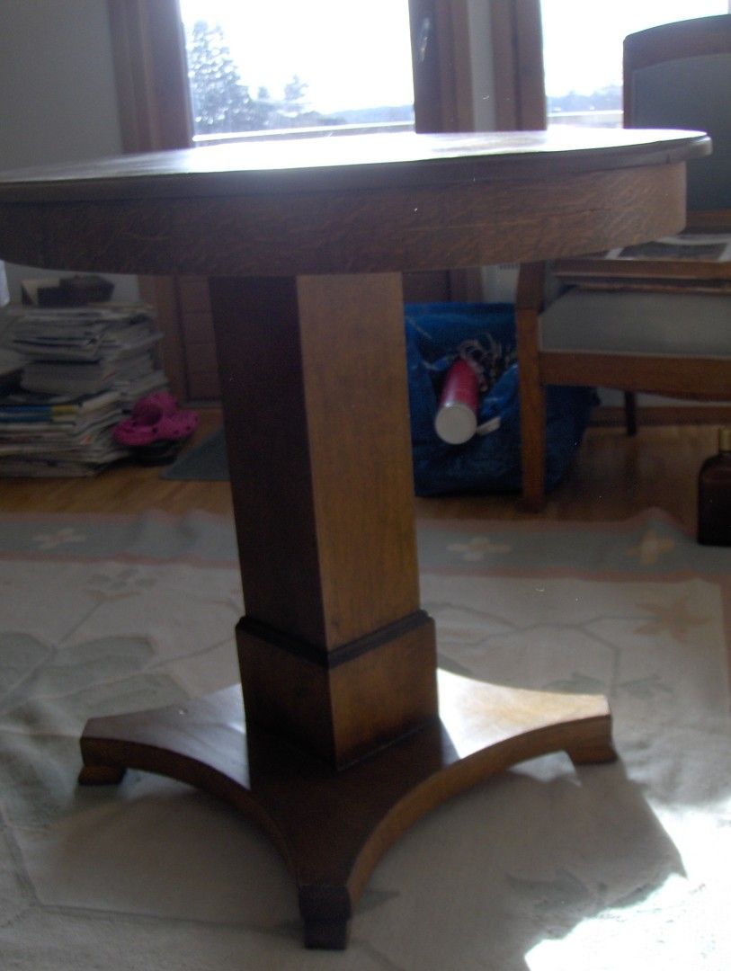 Jugend tammipöytä muoto ovaali 1900-luvun alusta