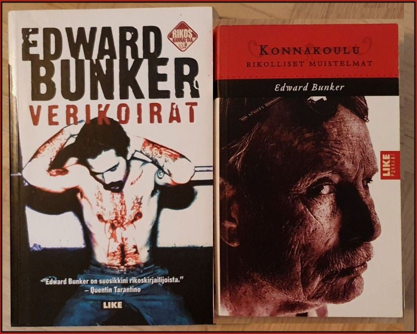 3 kpl Edward Bunker Vankila / rikoskirjoja
