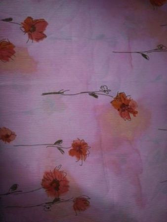 Pinkki pohja jossa kukkia viskoosi 310x150cm