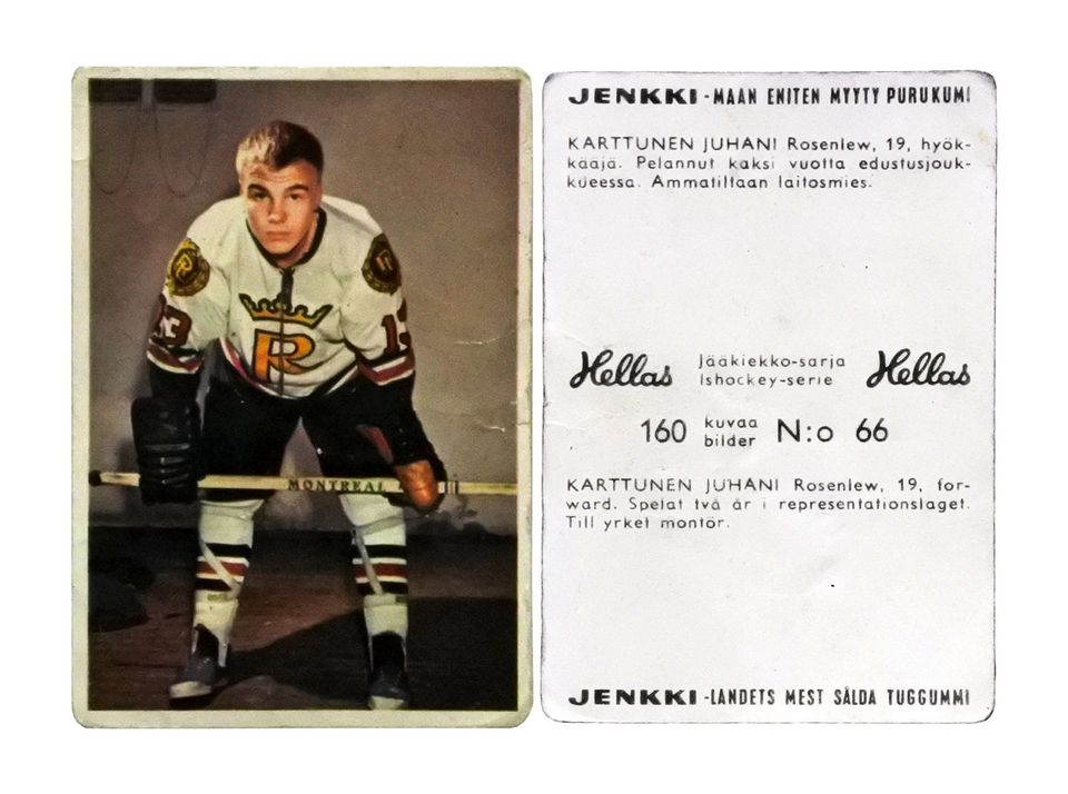 Juhani Karttunen Rosenlew Keräilykortti 1965 - Ilmainen Toimitus