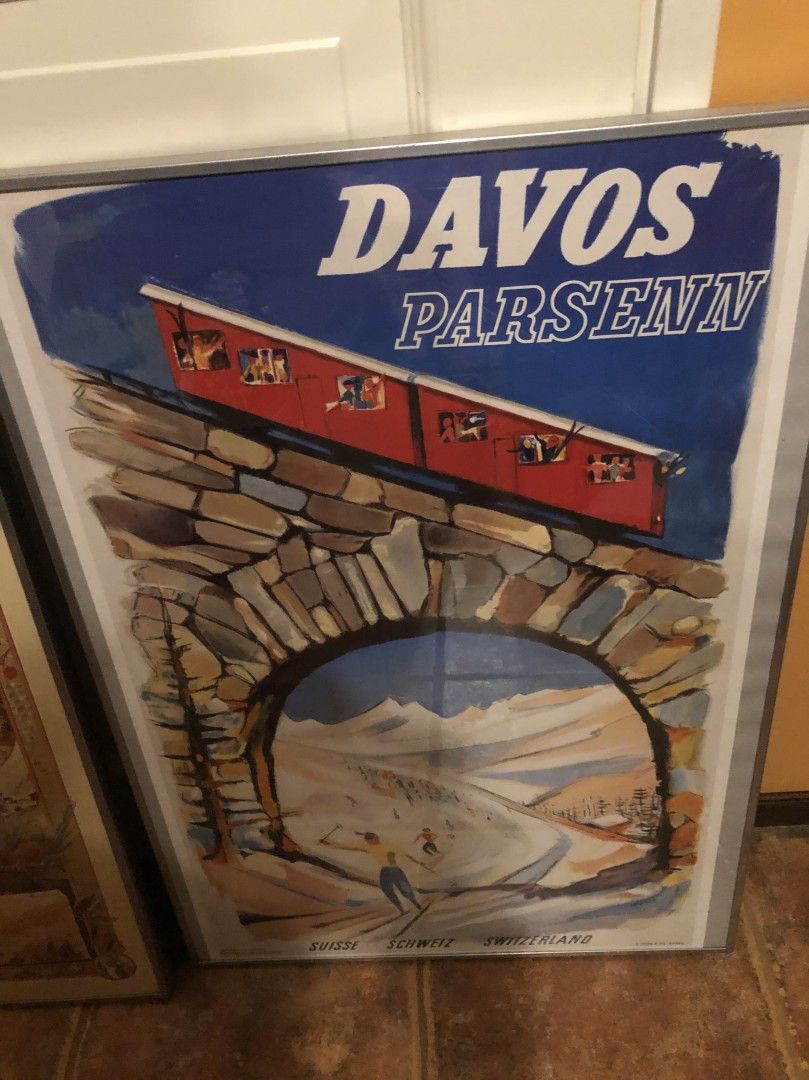 Davos hiihtokeskus mökki taulut 2 kpl