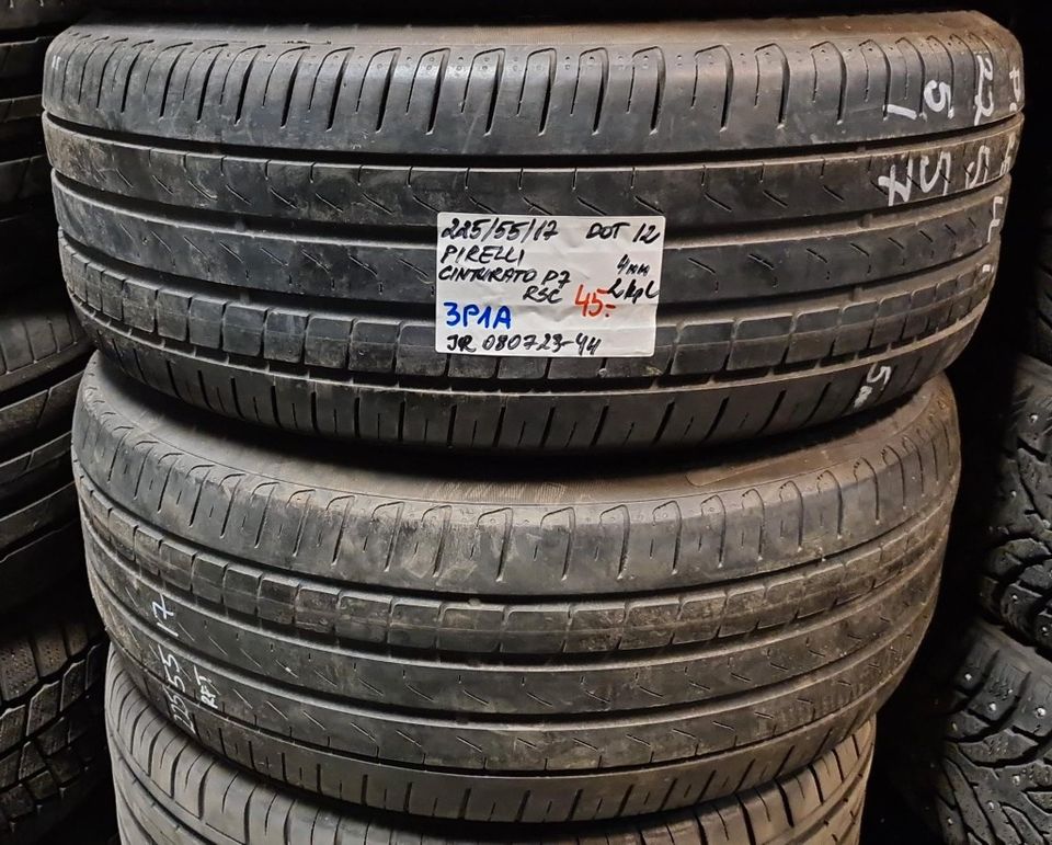 225/55R17 käytetyt kesärenkaat Pirelli