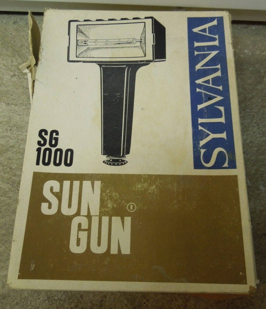 Sylvania SG 1000 Sun Gun kuvausvalo/lisävalo retro