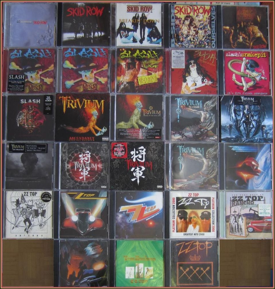 Skid Row, Slash, Trivium cd:eitä