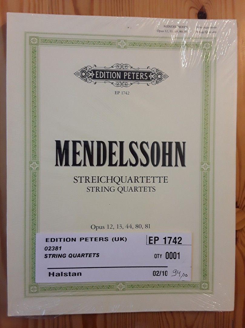 Nuotti: Mendelssohn: Jousikvartetot