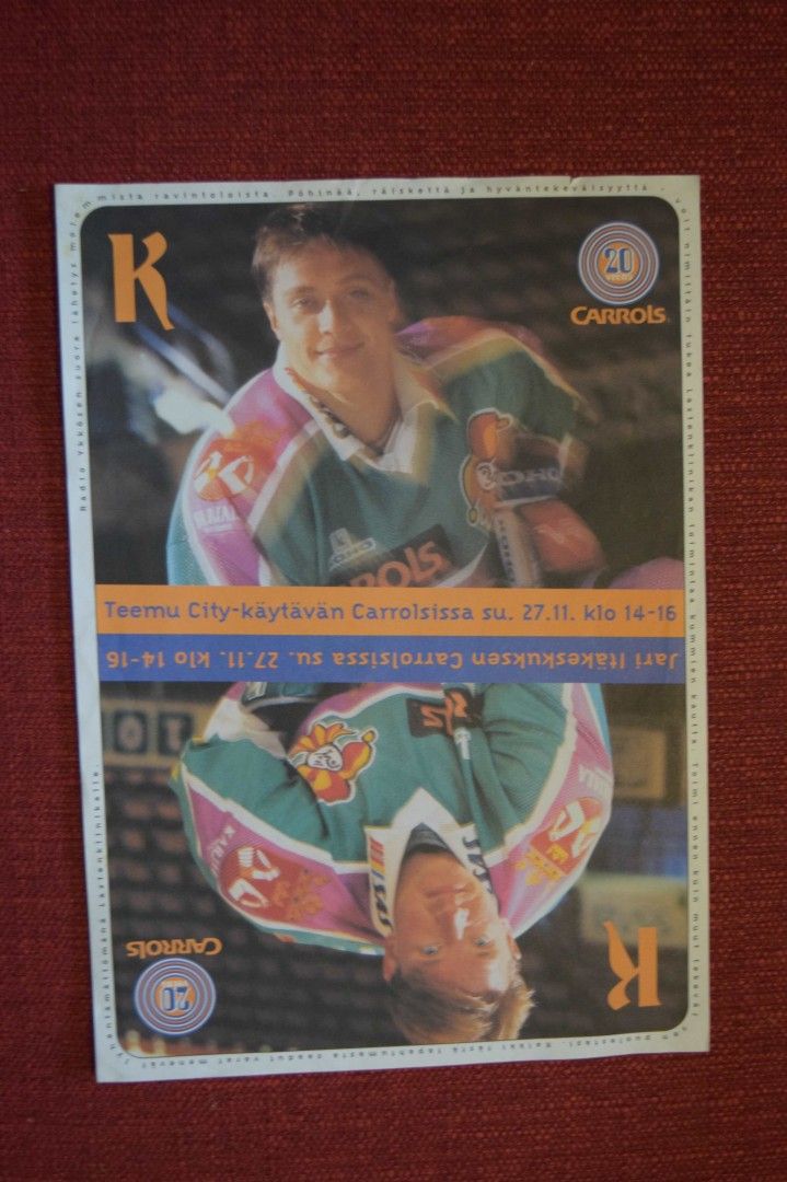 Teemu Selänne ja Jari Kurri Jokerit Carrols 20v ma