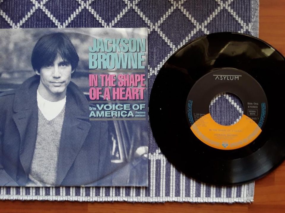 Jackson Browne 7" In the shape of a heart