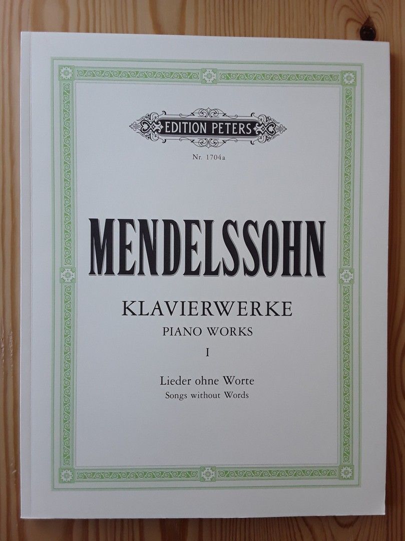 Nuotti: Mendelssohn: Lieder ohne Worte, piano