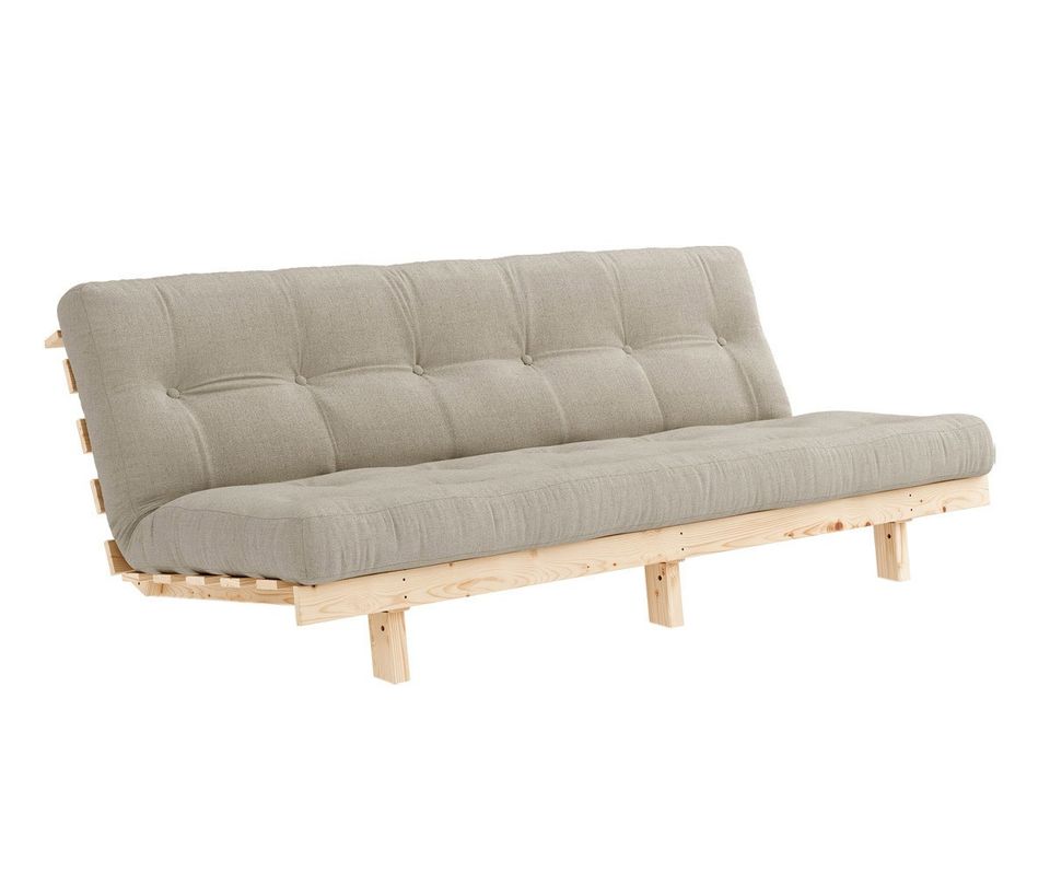 KARUP DESIGN Lean-futonsohva linen/mänty, L 190 cm