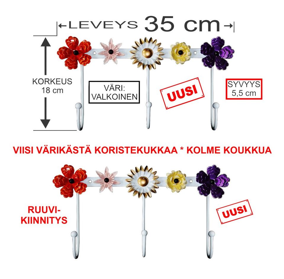 UUSI Naulakko - Leveys 35 cm