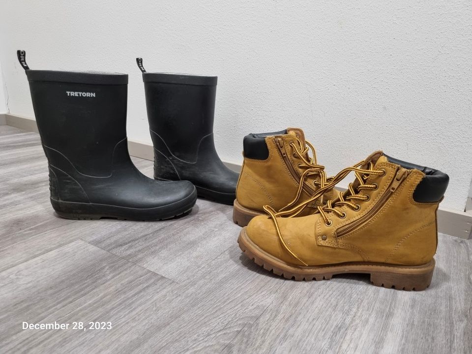 Everest Ankle boots + Tretorn Rain boots
