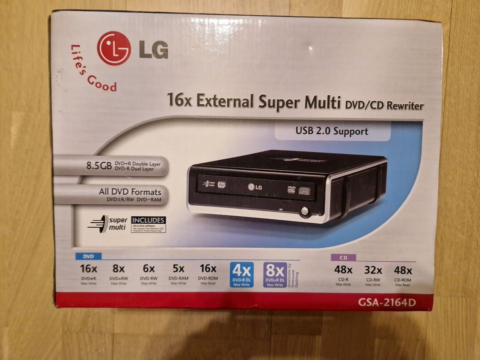 LG 16x External Super Multi DVD/CD Rewriter UUSI