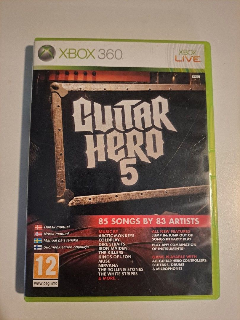 Guitar Hero 5 pelin kannet