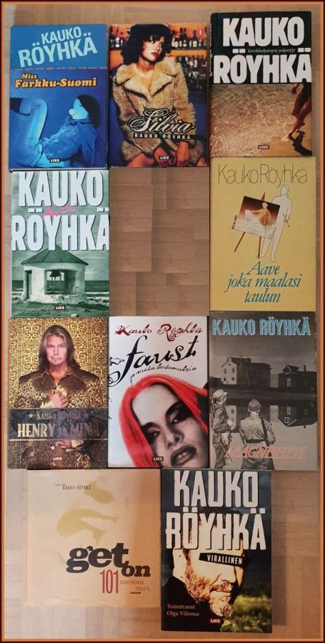 Kauko Röyhkä kirja collection no: 1 (10 kpl)