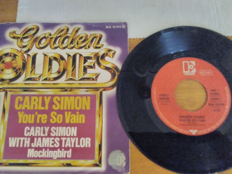 Carly Simon with James Taylor 7" You're so vain