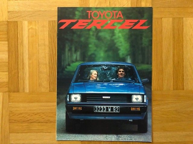 Esite Toyota Tercel vuodelta 1981