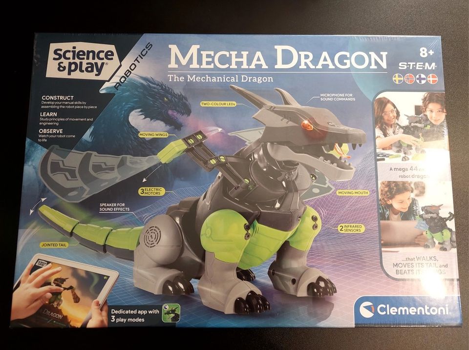 UUSI Clementoni Mecha Dragon koottava -robotti