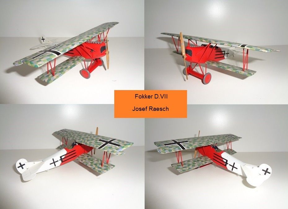 Pienoismalli Fokker D.VII 1/48 Josef Raesch