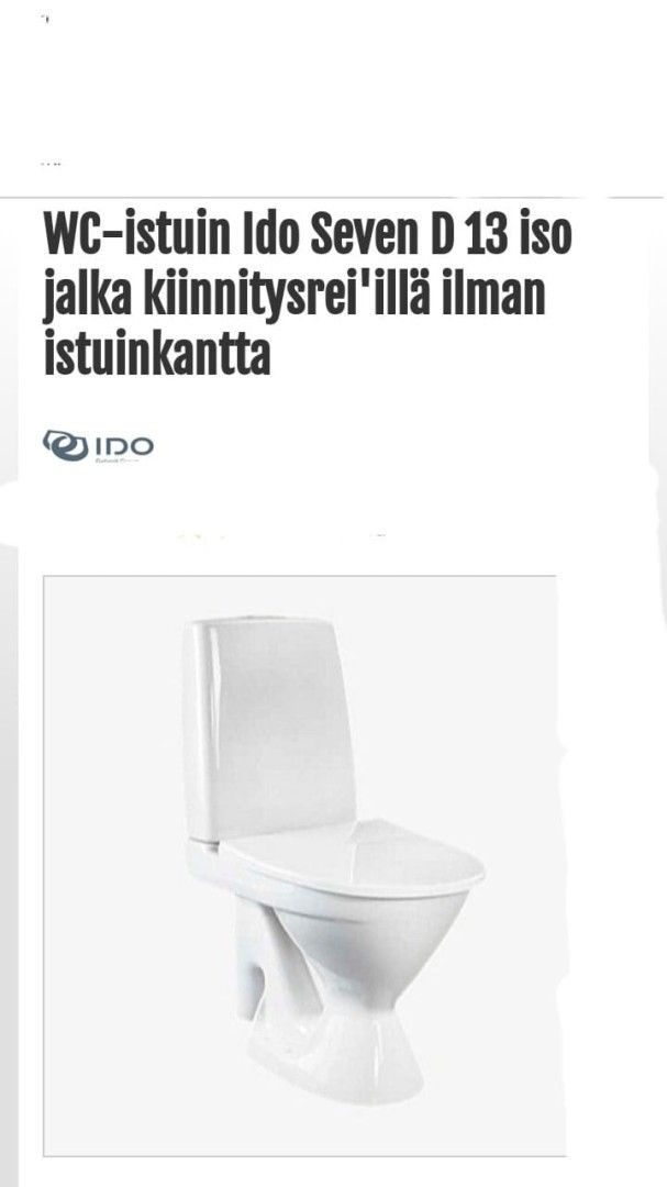 Ido wc-istuin isojalka seven d