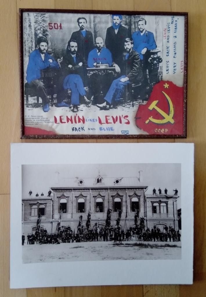 Vanha Paloasema & Lenin-ryhmäkuva, Pinssit, taskuneulat, mitallit