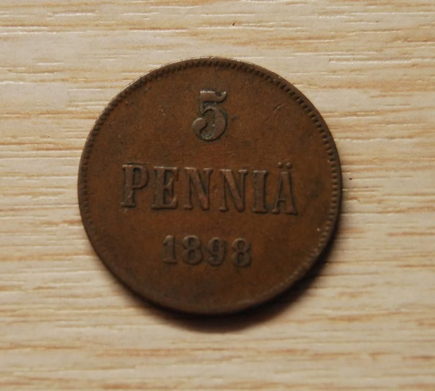 5 penniä 1898 Nikolai II