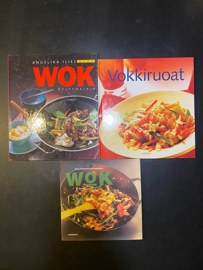 3 wok-/vokkikeittokirjaa
