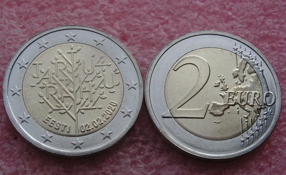 Viro 2 euro 2020 Tarton rauha 100 vuotta