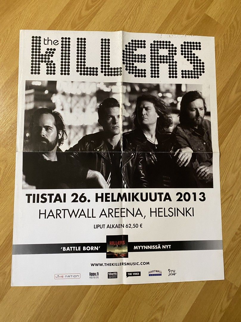 The Killers 2013 Hartwall Areena ja Green Day julisteet