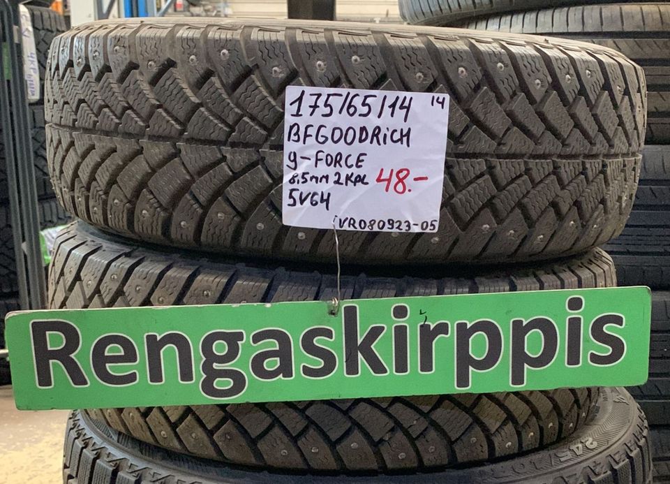 175/65R14 BF Goodrich käytetyt nastarenkaat