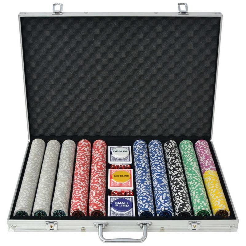 VidaXL Pokerisetti 500 pelimerkillä Alumiini80185