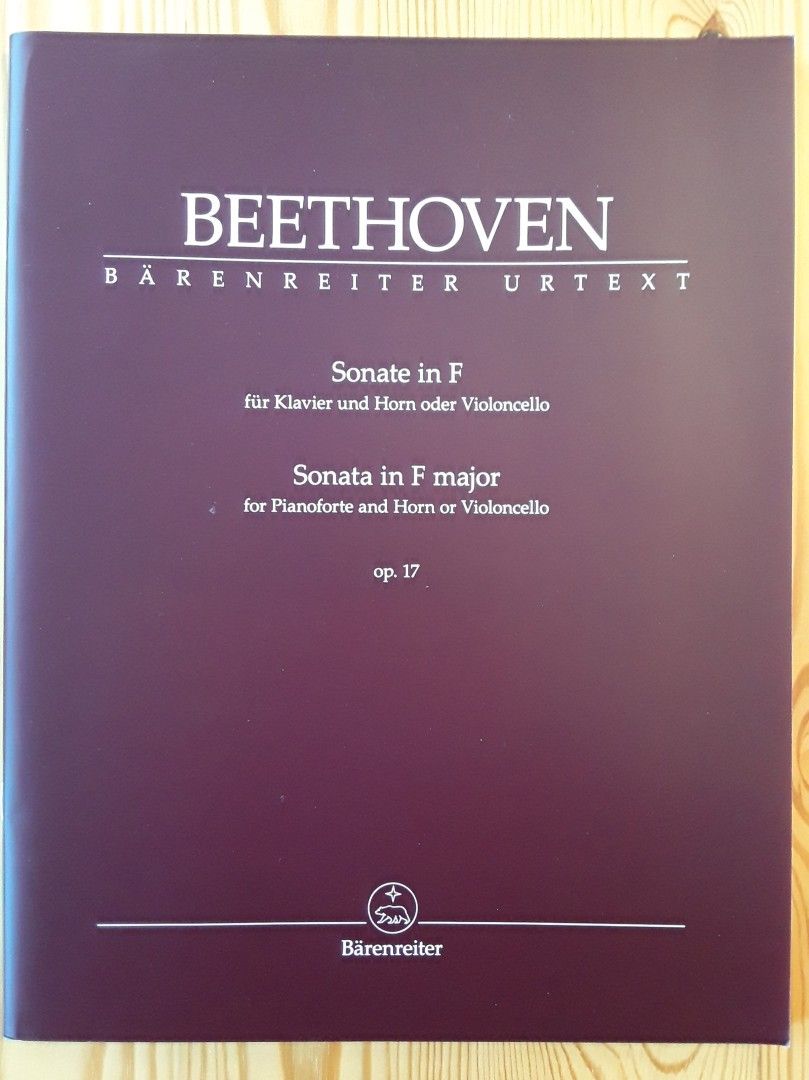 Nuotti: Beethoven: Sonaatti, käyrätorvi tai sello