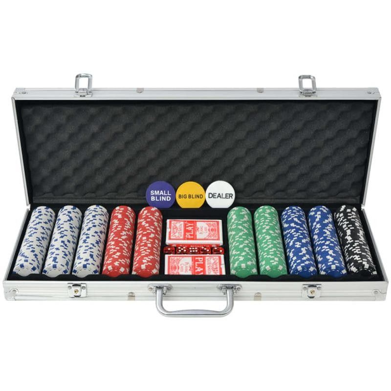 VidaXL Pokerisarja, jossa 500 Pelimerkkiä 80182