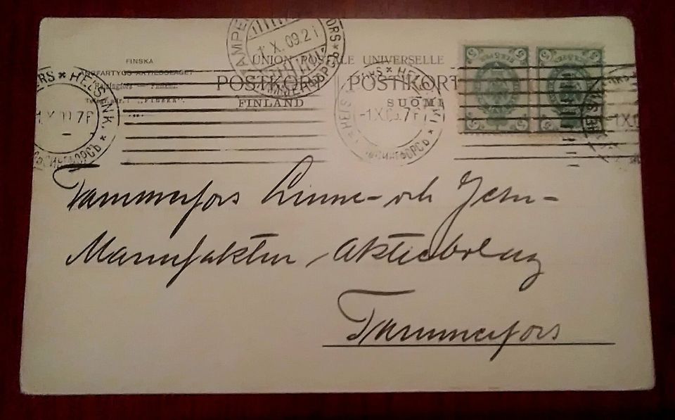 Postikortti vuodelta 1909