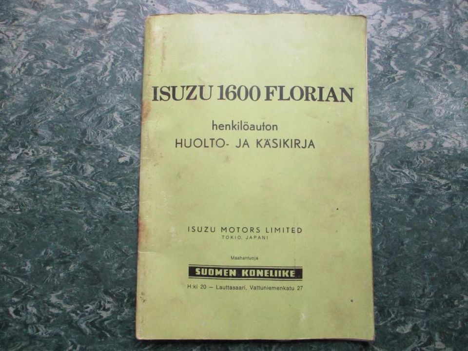 Isuzu 1600 Florian Huolto ja käsikirja