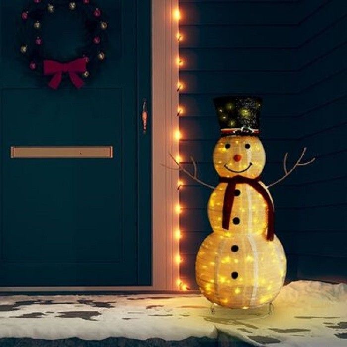 VidaXL Lumiukko joulukoriste LED-valoilla ylelline