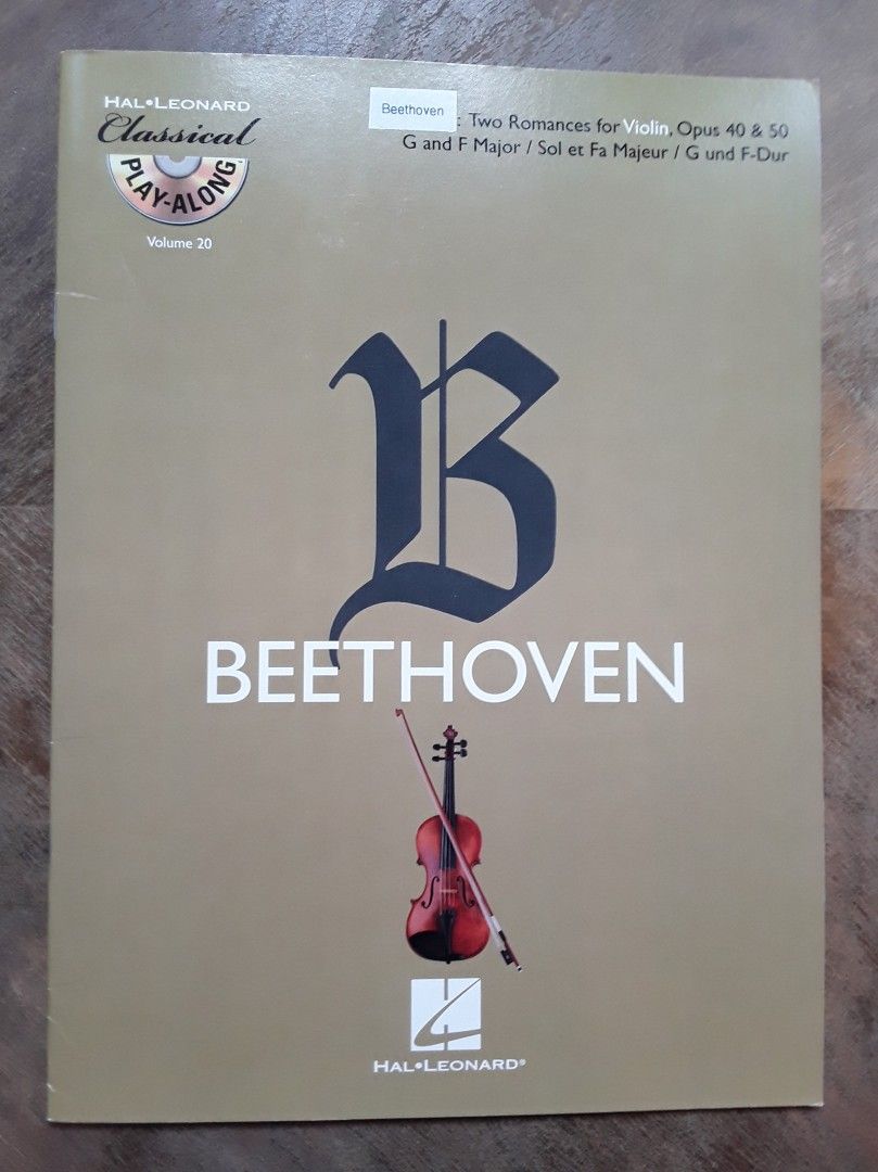 Nuotti: Beethoven: 2 Romanssia viulu, orkesteri,CD