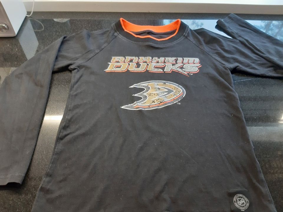 Anaheim Ducks puuvillapusero musta 140 cm