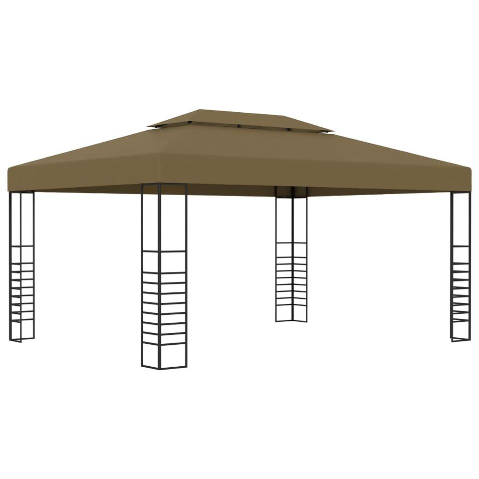 VidaXL Huvimaja 3x4 m ruskeanharmaa 180 g/m²312229