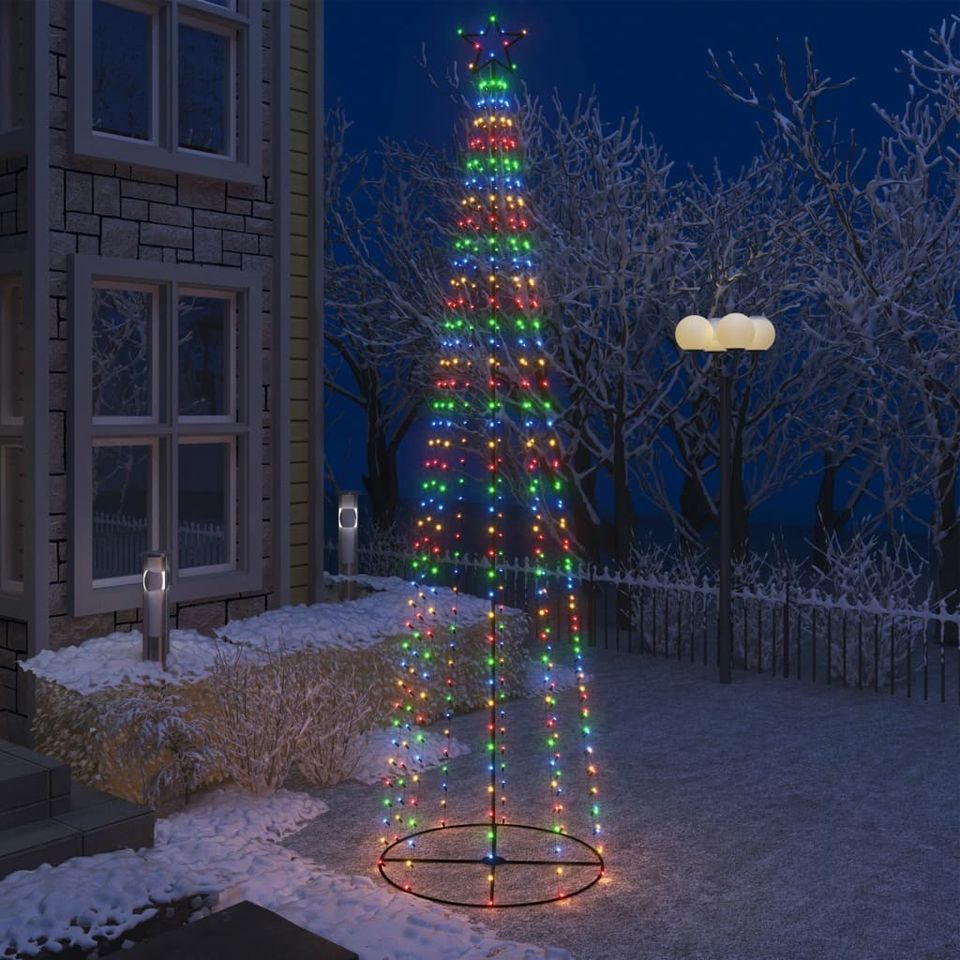 VidaXL Kartio joulukuusi 400 moniväristä LED-valoa
